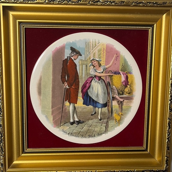 Genuine Staffordshire Ceramics Gold Frame Pair 18th Century Style Victorian Art - Picture 4 of 14